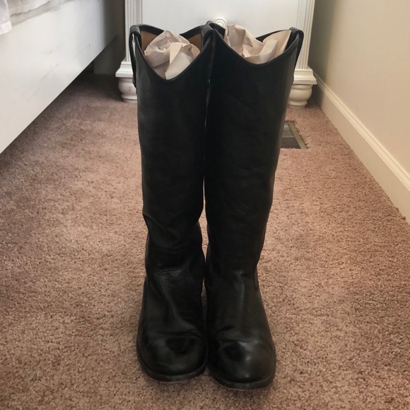 Frye Melissa Button Leather Riding Boot - Picture 2 of 7